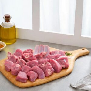 Fresh Raw Halal Goat Mutton Curry Cut — Everfresh Meat Indore
